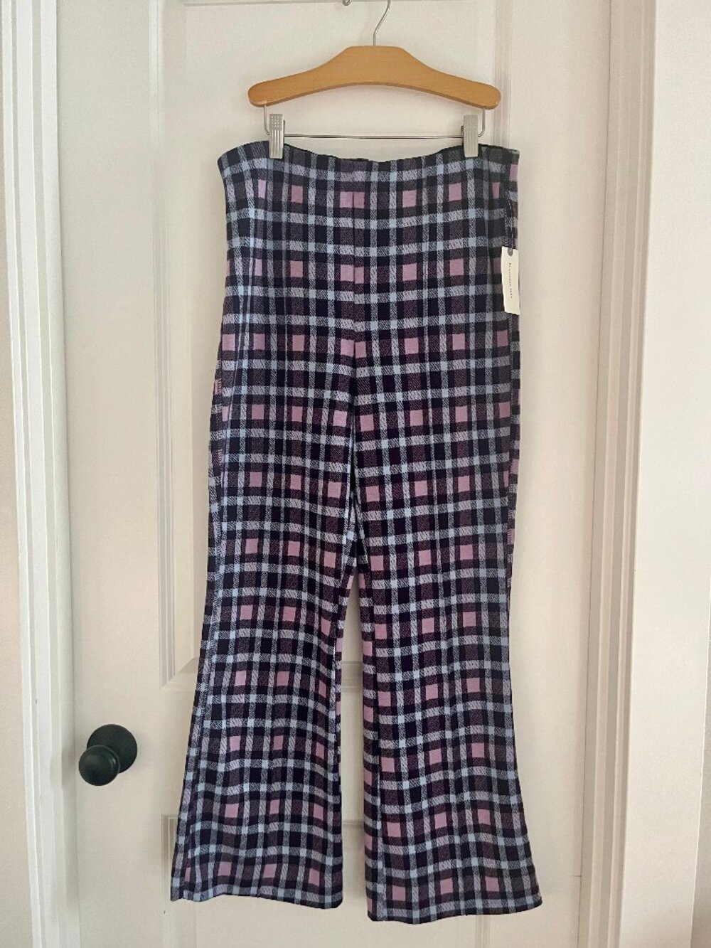 Anthropologie Maeve Purple Plaid Pant - NEW! - Picture 2 of 4